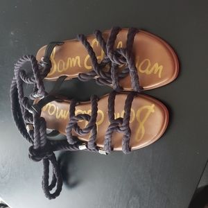 Sam Edelman Gladiator Rope Sandals Black